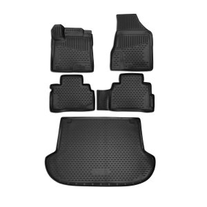 Nissan Murano 3D Floor-Trunk Mats - Omac - SUV KIT - Black - 2015-2018 Nissan Murano 3D Floor-Trunk Mats - Omac - SUV KIT - Black - 2015-2018